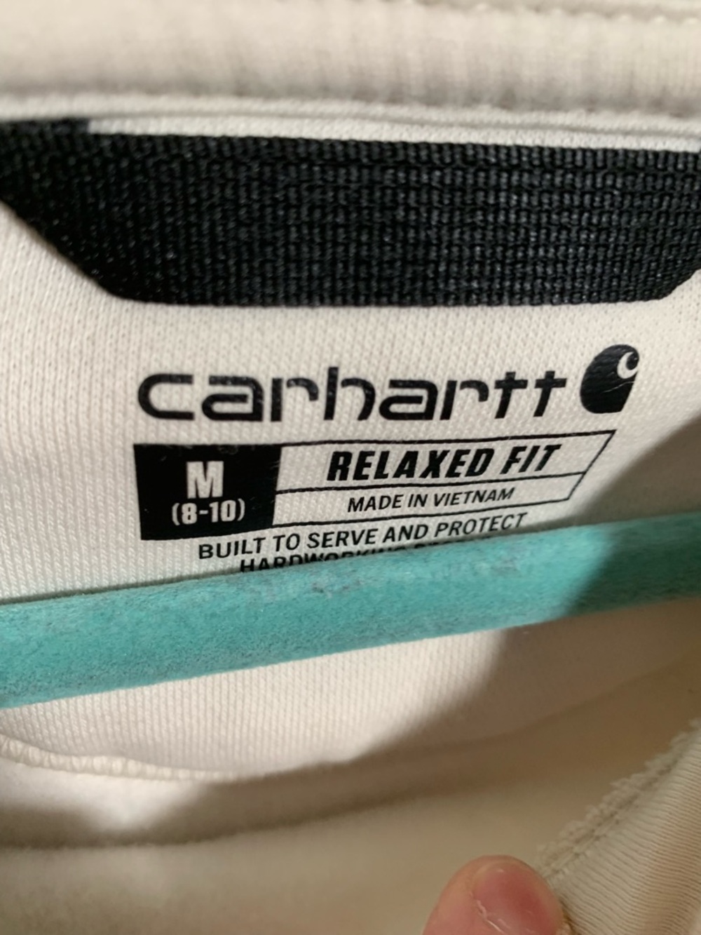 Carhartt Womens Relaxed Fit Pullover Hooded Sweatshirt Tan Size M Casual Outdoor - Picture 6 of 7